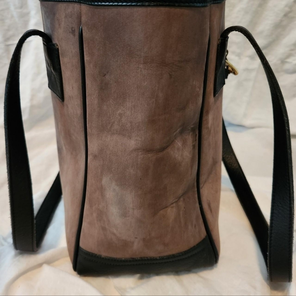 Vintage Dooney And BourkeSuede And Leather Tote - Picture 3 of 11